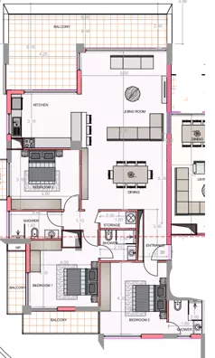 3 pokoje, apartament inwestycyjny 140,50 m², piętro 2, oferta nr M201, Inner City 3, Pafos