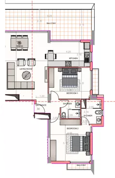 2 pokoje, apartament inwestycyjny 95,50 m², piętro 2, oferta nr M202, Inner City 3, Pafos