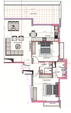 2 pokoje, apartament inwestycyjny 95,50 m², piętro 3, oferta nr M302, Inner City 3, Pafos