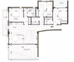 4 pokoje, apartament inwestycyjny 140,45 m², piętro 4, oferta nr M401, Limassol Park, Trachoni