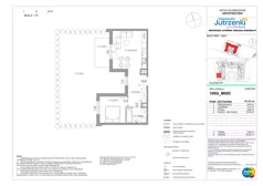 2 pokoje, mieszkanie 41,53 m², parter, oferta nr 106G/M002, Miasteczko Jutrzenki Dzielnica Hortensji - Etap 9, Warszawa, Włochy, ul. Jutrzenki 106G