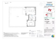 2 pokoje, mieszkanie 44,32 m², parter, oferta nr 106G/M003, Miasteczko Jutrzenki Dzielnica Hortensji - Etap 9, Warszawa, Włochy, ul. Jutrzenki 106G