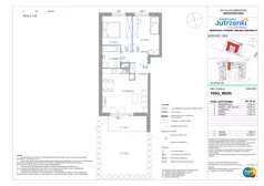3 pokoje, mieszkanie 61,66 m², piętro 1, oferta nr 106G/M011, Miasteczko Jutrzenki Dzielnica Hortensji - Etap 9, Warszawa, Włochy, ul. Jutrzenki 106G