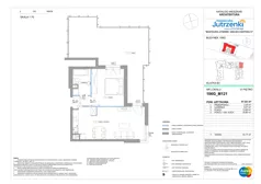 2 pokoje, mieszkanie 47,02 m², piętro 6, oferta nr 106G/M121, Miasteczko Jutrzenki Dzielnica Hortensji - Etap 9, Warszawa, Włochy, ul. Jutrzenki 106G