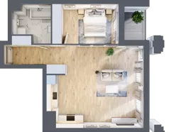 2 pokoje, mieszkanie 55,93 m², piętro 2, oferta nr A1.2/061, Fabrica URSUS, Warszawa, Ursus, Szamoty, ul. Dyrekcyjna