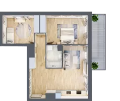 3 pokoje, mieszkanie 65,98 m², piętro 3, oferta nr A1.2/062, Fabrica URSUS, Warszawa, Ursus, Szamoty, ul. Dyrekcyjna