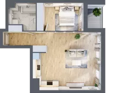 2 pokoje, mieszkanie 55,98 m², piętro 3, oferta nr A1.2/068, Fabrica URSUS, Warszawa, Ursus, Szamoty, ul. Dyrekcyjna