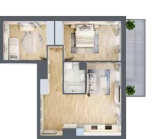 3 pokoje, mieszkanie 66,07 m², piętro 4, oferta nr A1.2/069, Fabrica URSUS, Warszawa, Ursus, Szamoty, ul. Dyrekcyjna