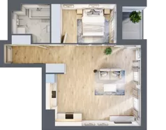 2 pokoje, mieszkanie 56,05 m², piętro 5, oferta nr A1.2/082, Fabrica URSUS, Warszawa, Ursus, Szamoty, ul. Dyrekcyjna