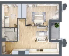 3 pokoje, mieszkanie 67,61 m², piętro 1, oferta nr A1.2/097, Fabrica URSUS, Warszawa, Ursus, Szamoty, ul. Dyrekcyjna