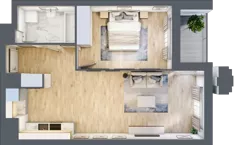 2 pokoje, mieszkanie 49,94 m², piętro 1, oferta nr A1.2/099, Fabrica URSUS, Warszawa, Ursus, Szamoty, ul. Dyrekcyjna