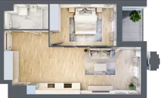 2 pokoje, mieszkanie 49,37 m², piętro 2, oferta nr A1.2/105, Fabrica URSUS, Warszawa, Ursus, Szamoty, ul. Dyrekcyjna