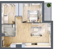3 pokoje, mieszkanie 67,52 m², piętro 3, oferta nr A1.2/111, Fabrica URSUS, Warszawa, Ursus, Szamoty, ul. Dyrekcyjna