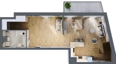 2 pokoje, mieszkanie 58,34 m², piętro 2, oferta nr A.2.36, My Forest, Warszawa, Białołęka, ul. Modlińska 342