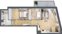 3 pokoje, mieszkanie 57,92 m², piętro 1, oferta nr A.1.26, My Forest, Warszawa, Białołęka, ul. Modlińska 342