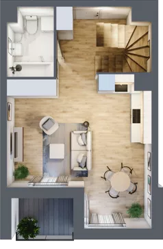 2 pokoje, mieszkanie 38,97 m², piętro 2, oferta nr A.2.39, My Forest, Warszawa, Białołęka, ul. Modlińska 342
