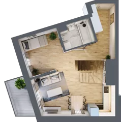3 pokoje, mieszkanie 41,99 m², piętro 2, oferta nr A.2.66, My Forest, Warszawa, Białołęka, ul. Modlińska 342