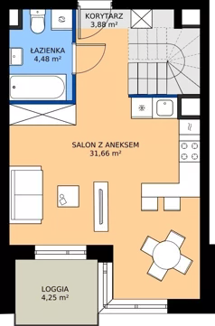 2 pokoje, mieszkanie 40,02 m², piętro 2, oferta nr A.2.63, My Forest, Warszawa, Białołęka, ul. Modlińska 342