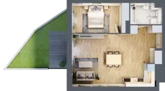 2 pokoje, mieszkanie 49,34 m², parter, oferta nr A.0.16, My Forest, Warszawa, Białołęka, ul. Modlińska 342
