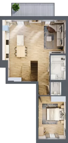 3 pokoje, mieszkanie 61,41 m², piętro 2, oferta nr A.2.79, My Forest, Warszawa, Białołęka, ul. Modlińska 342