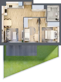 3 pokoje, mieszkanie 48,13 m², parter, oferta nr A.0.49, My Forest, Warszawa, Białołęka, ul. Modlińska 342