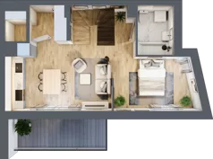 3 pokoje, mieszkanie 43,29 m², piętro 2, oferta nr A.2.37, My Forest, Warszawa, Białołęka, ul. Modlińska 342