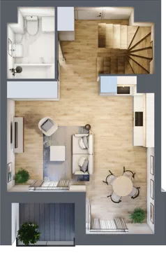 2 pokoje, mieszkanie 38,97 m², piętro 2, oferta nr A.2.40, My Forest, Warszawa, Białołęka, ul. Modlińska 342