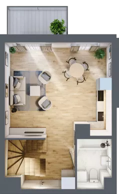 2 pokoje, mieszkanie 38,46 m², piętro 2, oferta nr A.2.44, My Forest, Warszawa, Białołęka, ul. Modlińska 342