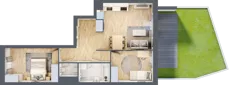 3 pokoje, mieszkanie 59,74 m², parter, oferta nr A.0.69, My Forest, Warszawa, Białołęka, ul. Modlińska 342