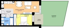 2 pokoje, mieszkanie 39,02 m², parter, oferta nr A.0.21, My Forest, Warszawa, Białołęka, ul. Modlińska 342