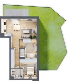 3 pokoje, mieszkanie 59,22 m², parter, oferta nr A.0.05, My Forest, Warszawa, Białołęka, ul. Modlińska 342