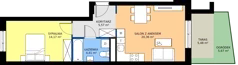 2 pokoje, mieszkanie 44,51 m², parter, oferta nr A.0.01, My Forest, Warszawa, Białołęka, ul. Modlińska 342