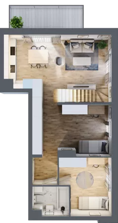 3 pokoje, mieszkanie 59,41 m², piętro 2, oferta nr A.2.15, My Forest, Warszawa, Białołęka, ul. Modlińska 342