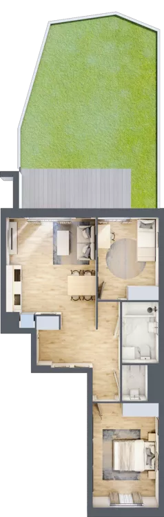 3 pokoje, mieszkanie 62,07 m², piętro 1, oferta nr A.1.25, My Forest, Warszawa, Białołęka, ul. Modlińska 342