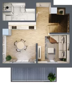3 pokoje, mieszkanie 36,25 m², piętro 2, oferta nr B.2.13, My Forest, Warszawa, Białołęka, ul. Modlińska 342