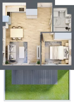 2 pokoje, mieszkanie 37,35 m², parter, oferta nr B.0.03, My Forest, Warszawa, Białołęka, ul. Modlińska 342