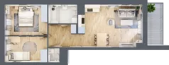 3 pokoje, mieszkanie 53,96 m², piętro 1, oferta nr B.1.35, My Forest, Warszawa, Białołęka, ul. Modlińska 342