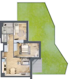 3 pokoje, mieszkanie 61,06 m², parter, oferta nr B.0.28, My Forest, Warszawa, Białołęka, ul. Modlińska 342