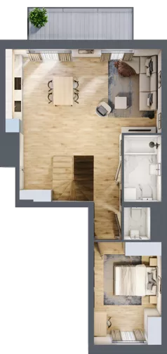3 pokoje, mieszkanie 61,10 m², piętro 2, oferta nr B.2.11, My Forest, Warszawa, Białołęka, ul. Modlińska 342