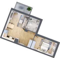 2 pokoje, mieszkanie 49,11 m², piętro 1, oferta nr 106F/M098, Miasteczko Jutrzenki Dzielnica Hortensji, Warszawa, Włochy, ul. Jutrzenki 106F