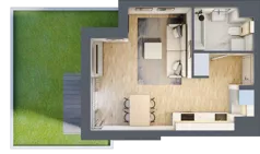 1 pokój, mieszkanie 28,28 m², parter, oferta nr 106F/M002, Miasteczko Jutrzenki Dzielnica Hortensji, Warszawa, Włochy, ul. Jutrzenki 106F