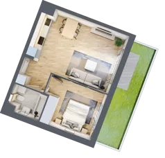 2 pokoje, mieszkanie 39,08 m², piętro 1, oferta nr 106F/M033, Miasteczko Jutrzenki Dzielnica Hortensji, Warszawa, Włochy, ul. Jutrzenki 106F