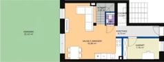 4 pokoje, mieszkanie 80,46 m², parter, oferta nr R1 - 3A, Nowe Zagórze, Kielce, Zagórze, ul. Zagórska 288
