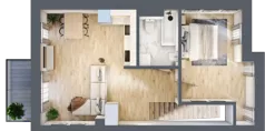 2 pokoje, mieszkanie 48,28 m², piętro 2, oferta nr P2 - 4B, Nowe Zagórze, Kielce, Zagórze, ul. Zagórska 288