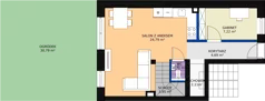 4 pokoje, mieszkanie 77,35 m², parter, oferta nr K1 - 8A, Nowe Zagórze, Kielce, Zagórze, ul. Zagórska 288
