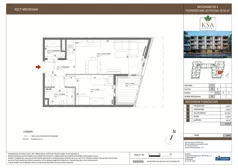 2 pokoje, mieszkanie 40,53 m², piętro 1, oferta nr 4, KSA Klonowa, Kielce, Szydłówek, ul. Klonowa 69