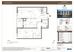 3 pokoje, mieszkanie 59,46 m², piętro 1, oferta nr 6, KSA Klonowa, Kielce, Szydłówek, ul. Klonowa 69