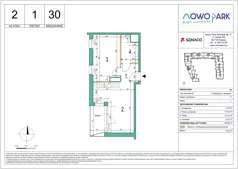 2 pokoje, mieszkanie 38,48 m², piętro 1, oferta nr 30, NowoPark, Kraków, Czyżyny, ul. Sołtysowska/Tomickiego