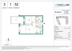 2 pokoje, mieszkanie 40,56 m², piętro 1, oferta nr 52, NowoPark, Kraków, Czyżyny, ul. Sołtysowska/Tomickiego