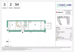 2 pokoje, mieszkanie 36,47 m², piętro 2, oferta nr 54, NowoPark, Kraków, Czyżyny, ul. Sołtysowska/Tomickiego